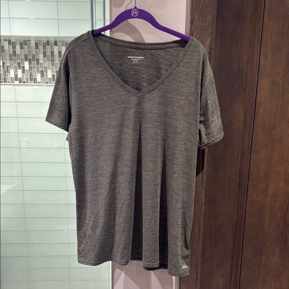 Amazon Army Green V-Neck T-Shirt